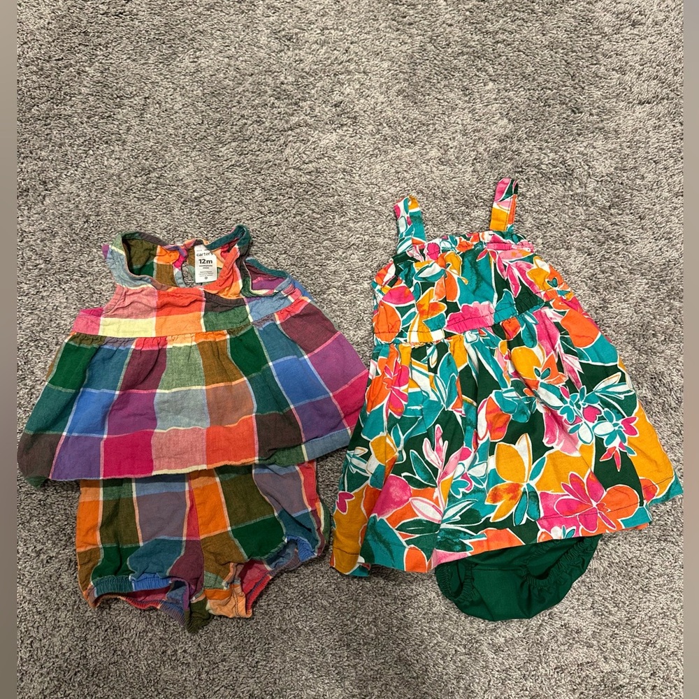 Colorful Baby Romper and Dress Set